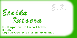 etelka kutsera business card